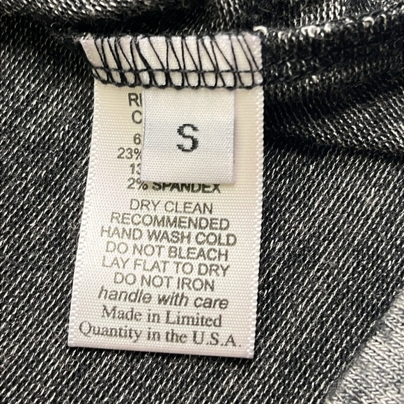 Michael Lauren Charcoal long sleeve super soft Top limited edition size small - Picture 5 of 13